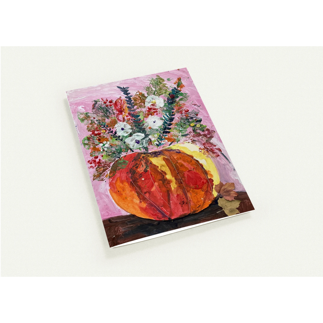 Greeting cards with a painted floral design