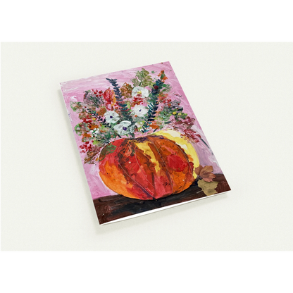 Greeting cards with a painted floral design 